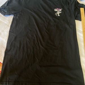 #29Mens tee shirt black with martini glass print